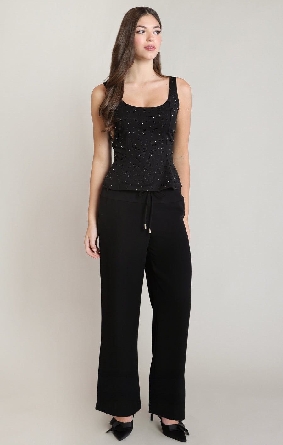 2824005 D Embellished Peplum Top