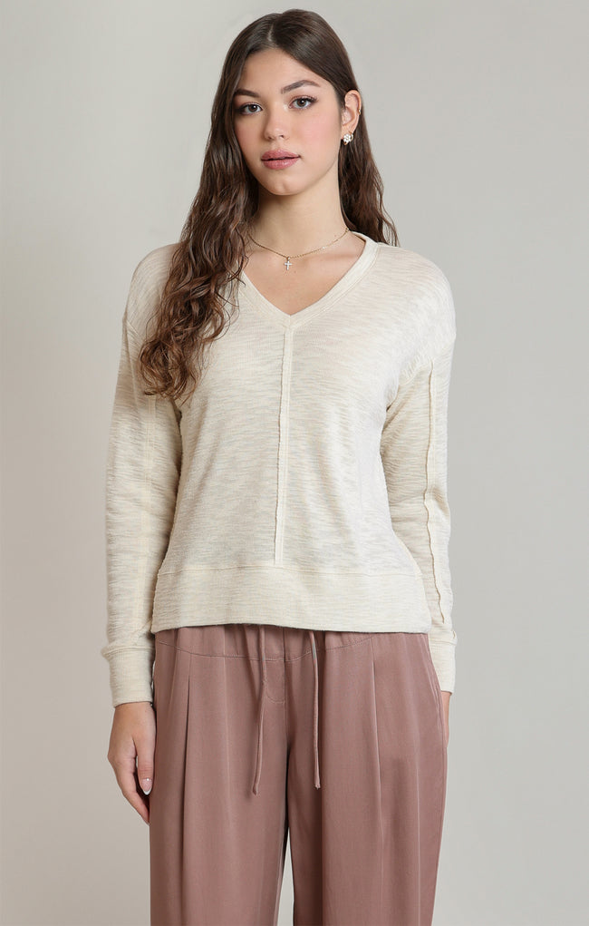 2824011 D V-neck Knit Top Shell