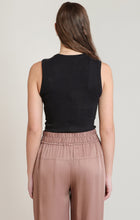 2824302 D Ribbed Tank Black