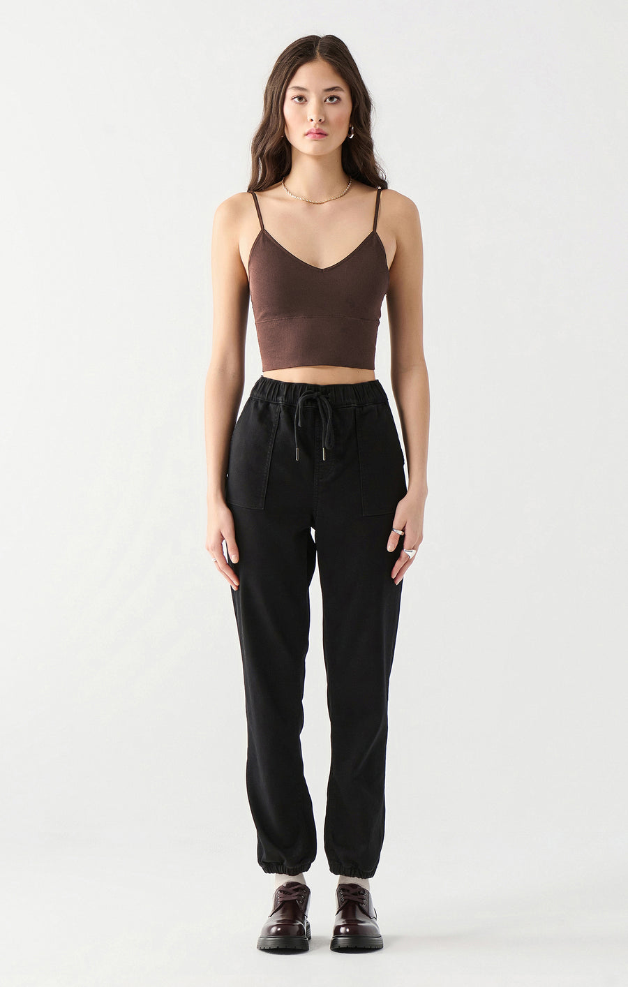 2824305 D Seamless Bra Top Brown