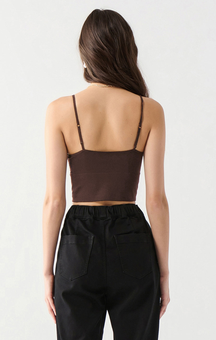 2824305 D Seamless Bra Top Brown