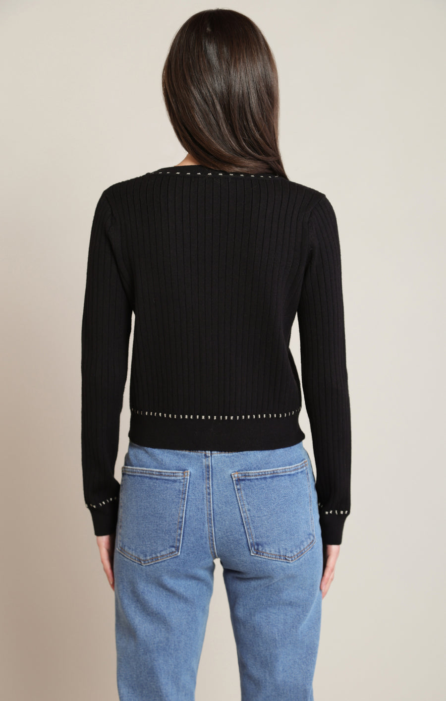 2827261 T Gold Contrast Cardigan