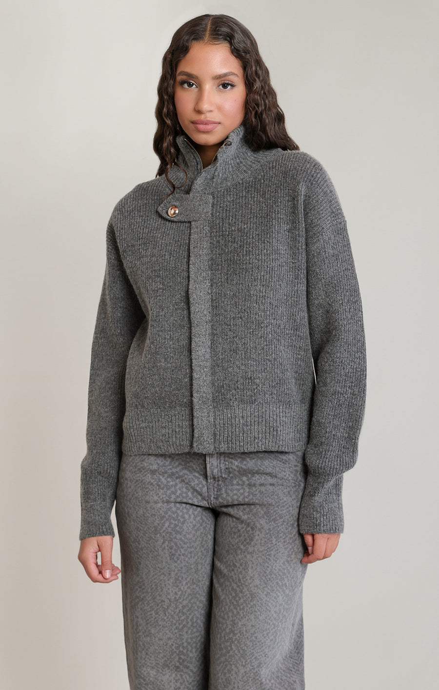 2827270 D Zip Up Cardigan