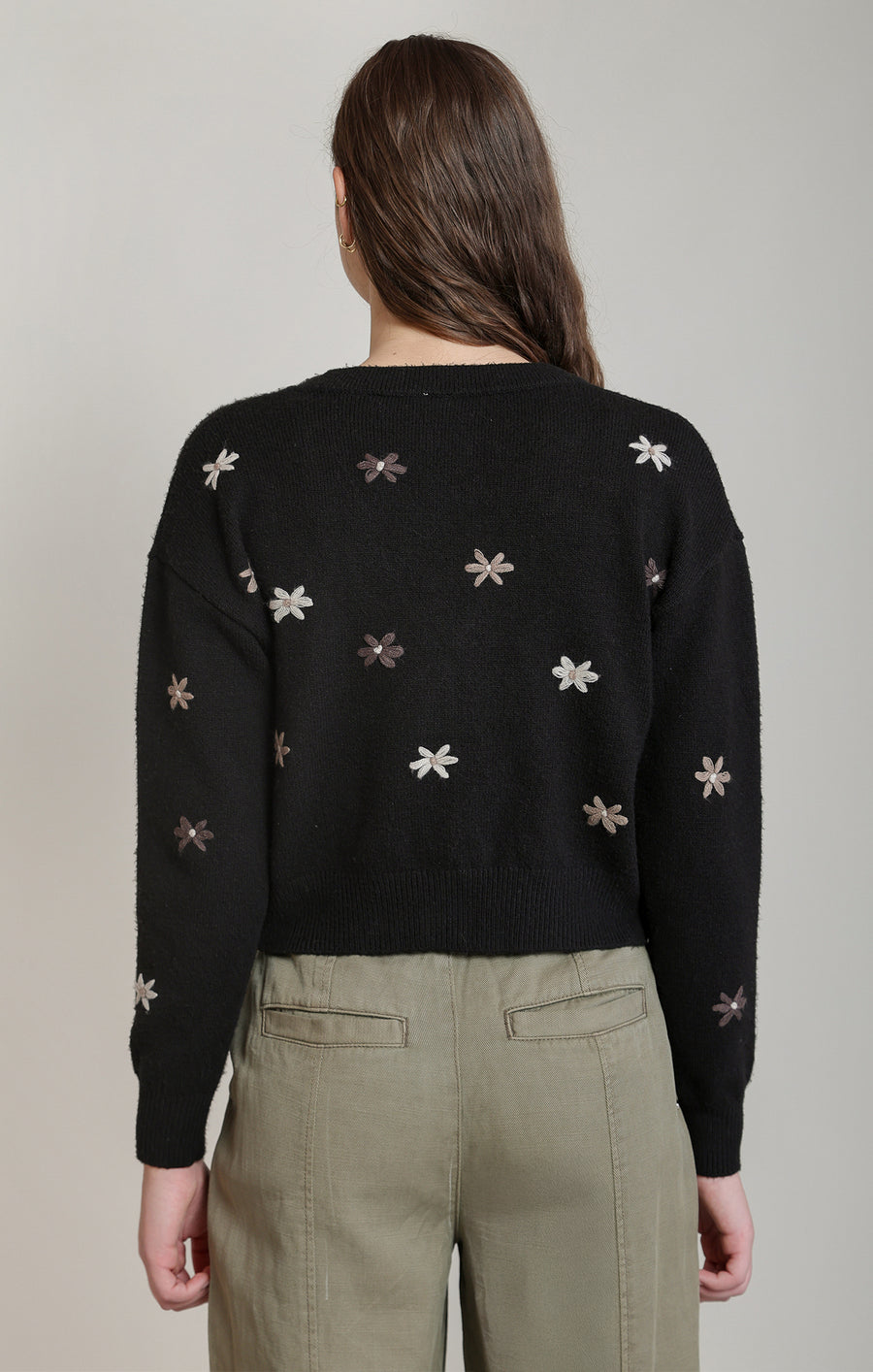 2827274 D Embroidered Flower Cardigan