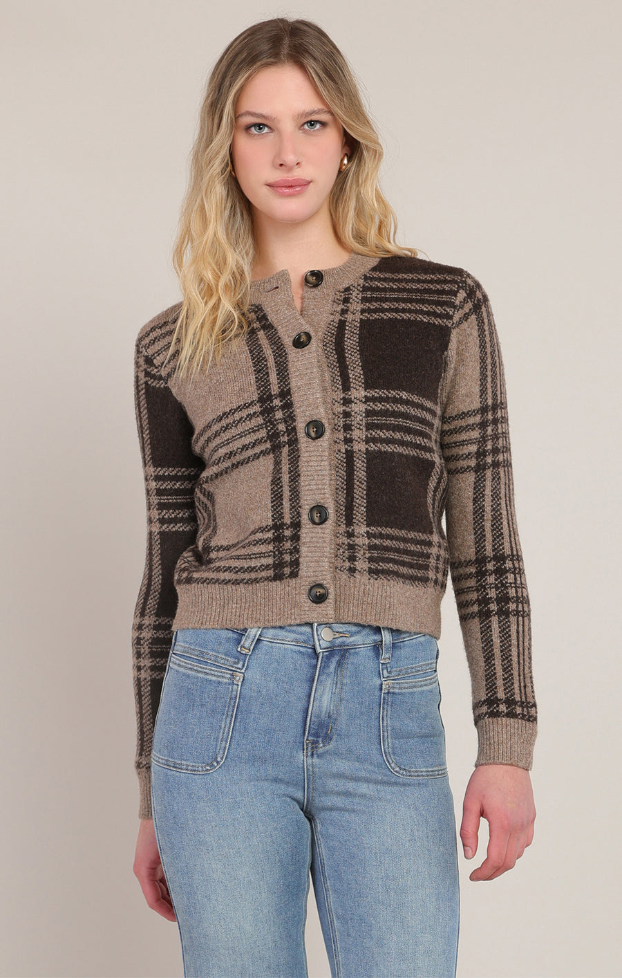 2827277 DG Plaid Cardigan