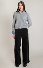 2827280 D Denim Trim Sweater Shirt