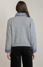 2827280 D Denim Trim Sweater Shirt