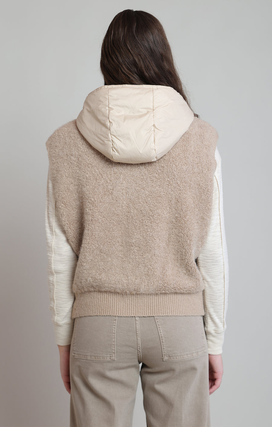 2827752 D Hooded  Boucle Vest