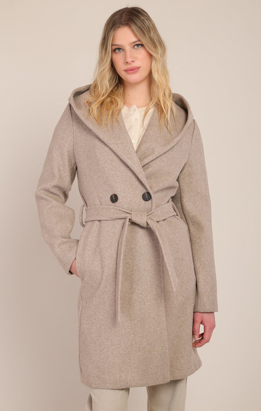 2829011 DG Belted Hooded Coat