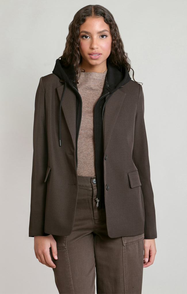 2829511 D Detachable Hooded  Blazer