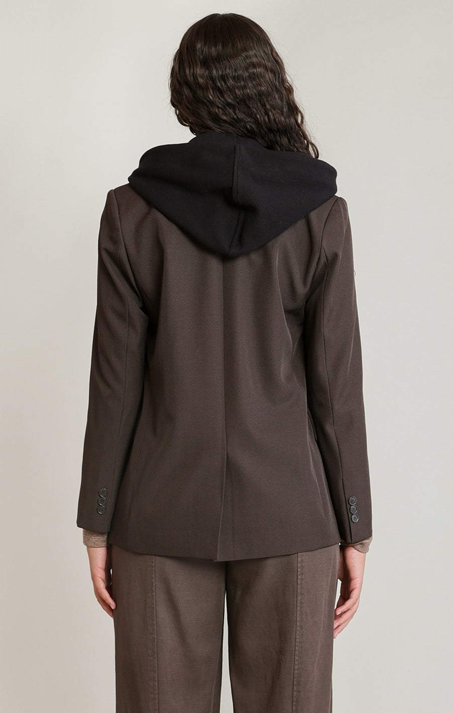 2829511 D Detachable Hooded  Blazer
