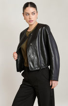 2829514 T Collarless PU Jacket