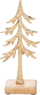 Cast Metal Tree Silhouette Shiny Gold Finish