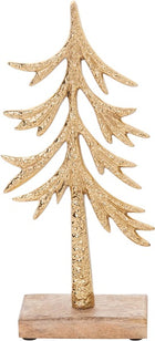 Cast Metal Tree Silhouette Shiny Gold Finish