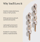 Holiday Gemstone Bobby Pin