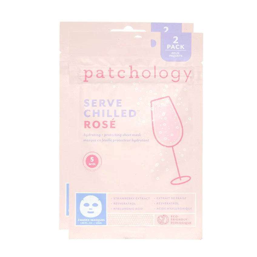 Served Chilled Rose Hydrating + Protecting Sheet Mask 2PK