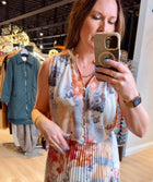 2723753 T Flowy Button Front Blouse