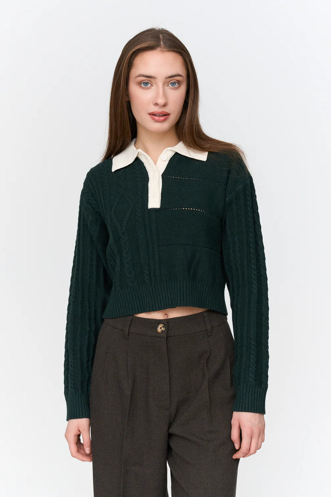 41275B Green Pullover