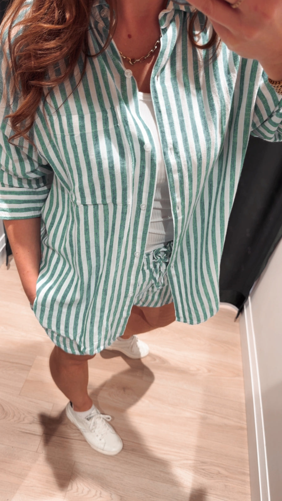 The Perfect Linen Stripped Top La Palma