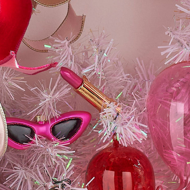 3.5" Pink Lipstick Ornament