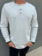 Chatsworth LS Soft Waffle Henley Oatmeal Heather