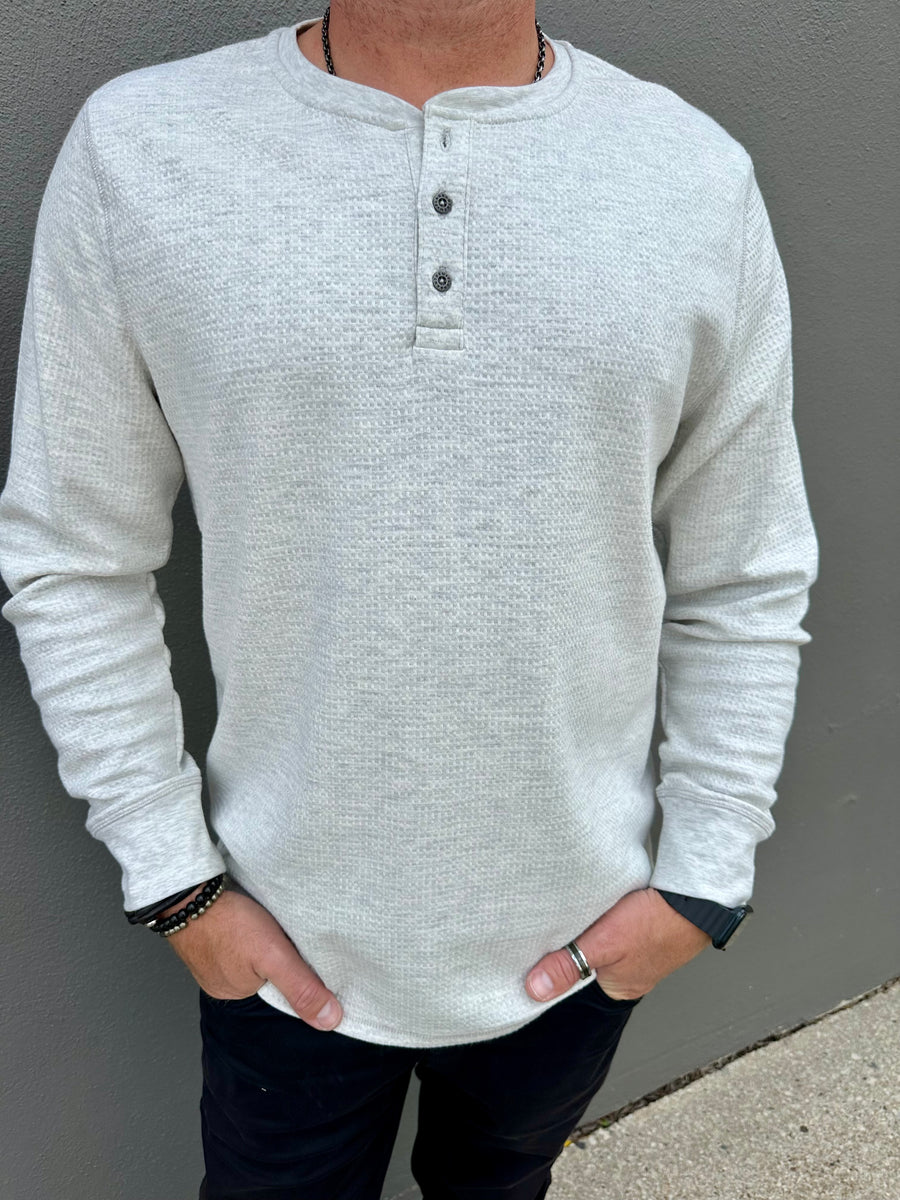 Chatsworth LS Soft Waffle Henley Oatmeal Heather