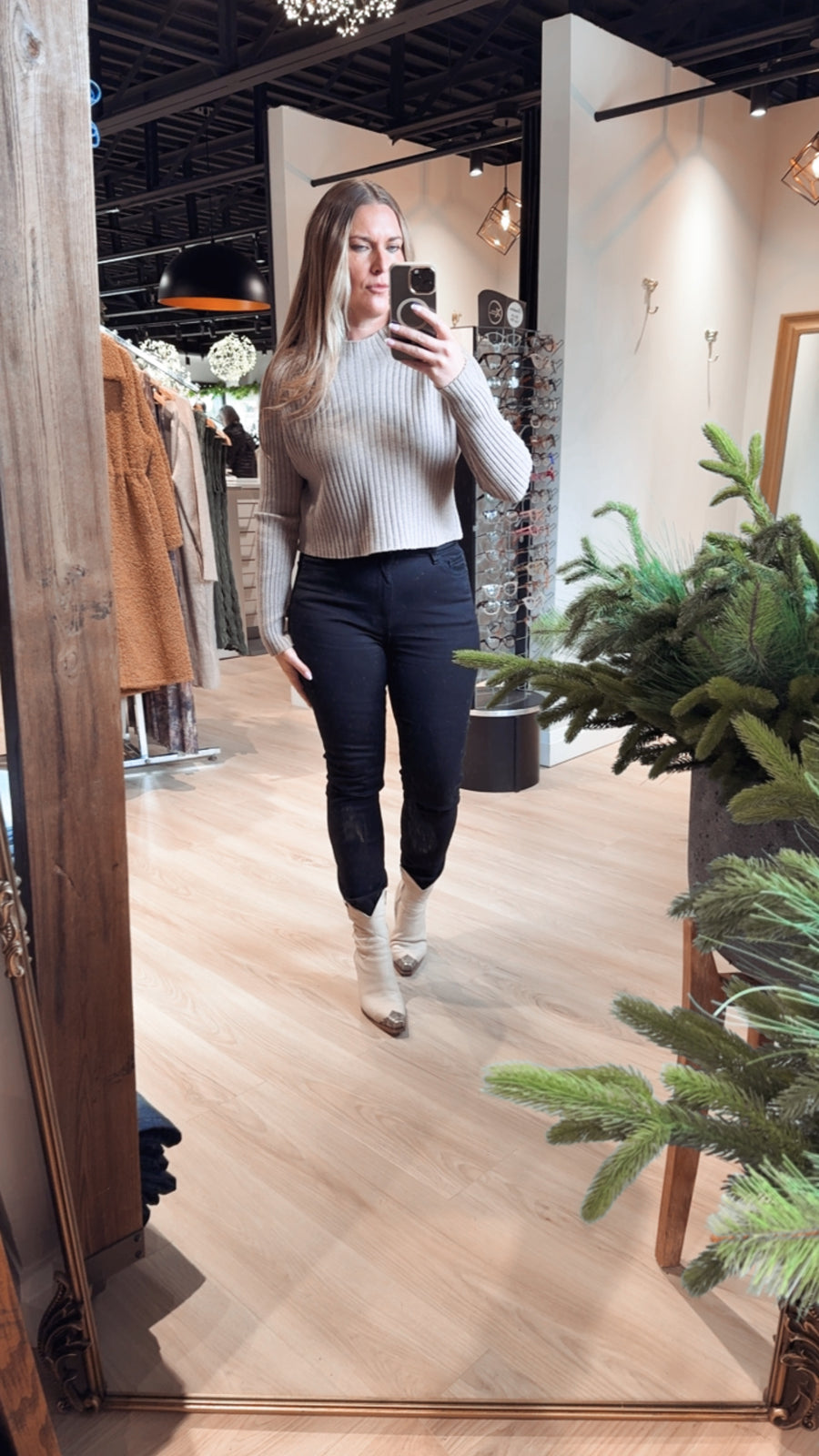 Randy Crop Sweater Mink