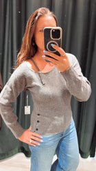 2827013 D Off Shoulder Sweater