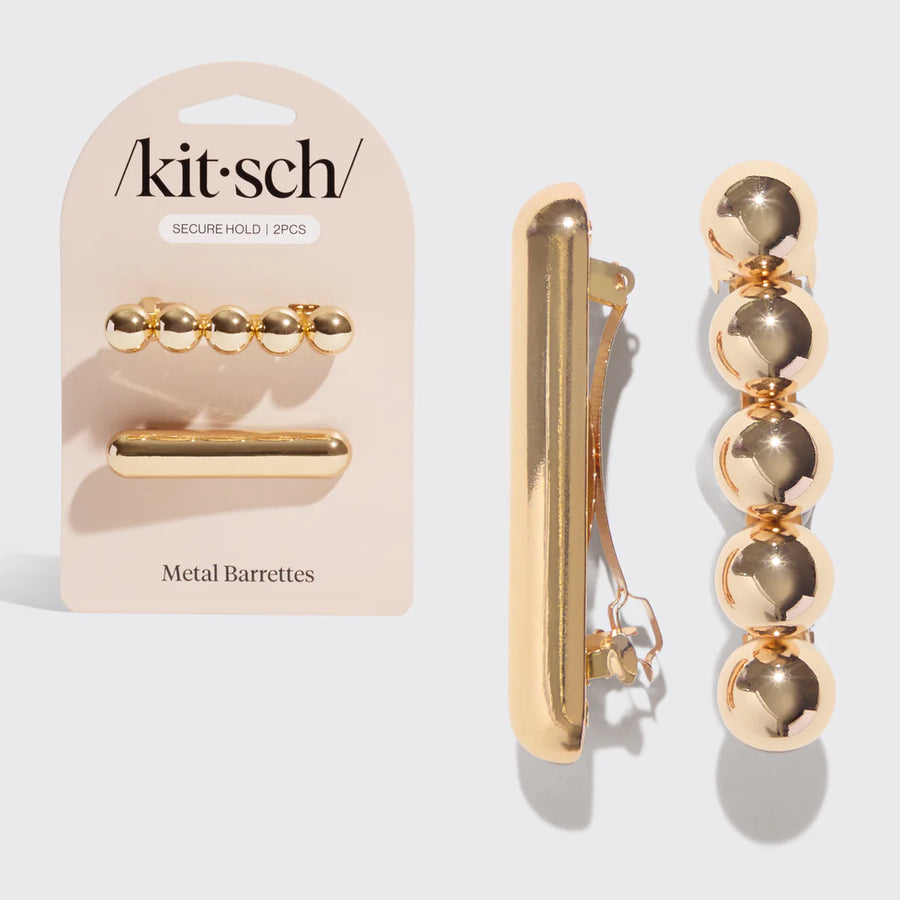 Gold Metal Barrettes