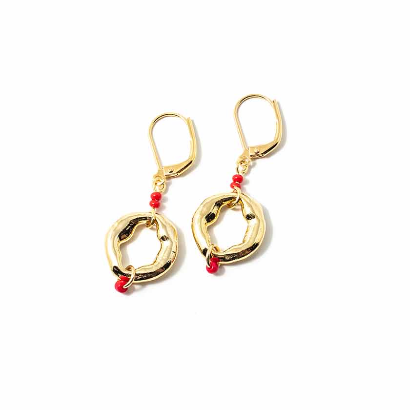 Cija Earrings Red