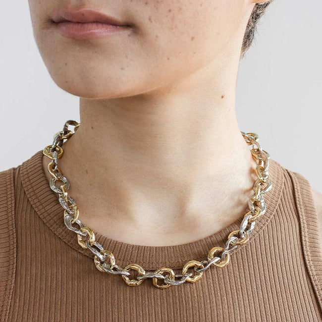 Tozzi Necklace Silvery Gold