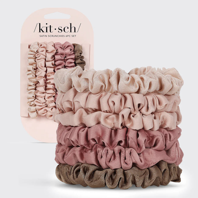 Ultra Petite Satin Scrunchies - Terracotta 6pcs