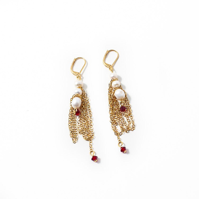 Palom Earrings Garnet