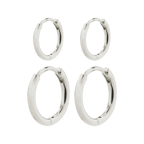 Ariella Recycled Hoop Earrings 2-in-1 Set