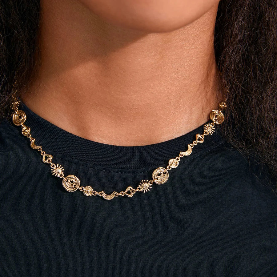 MISHA recycled charms necklace