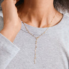 BAYLEN recycled tiny coins y-necklace