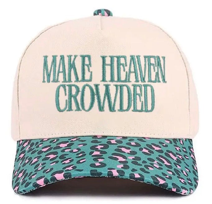 Make Heaven Crowded Two Tone Canvas Cotton Cap