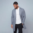 76MJ805S Long Sleeve Coat - Grey Melange