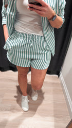 The Perfect Linen Stripped Short La Palma