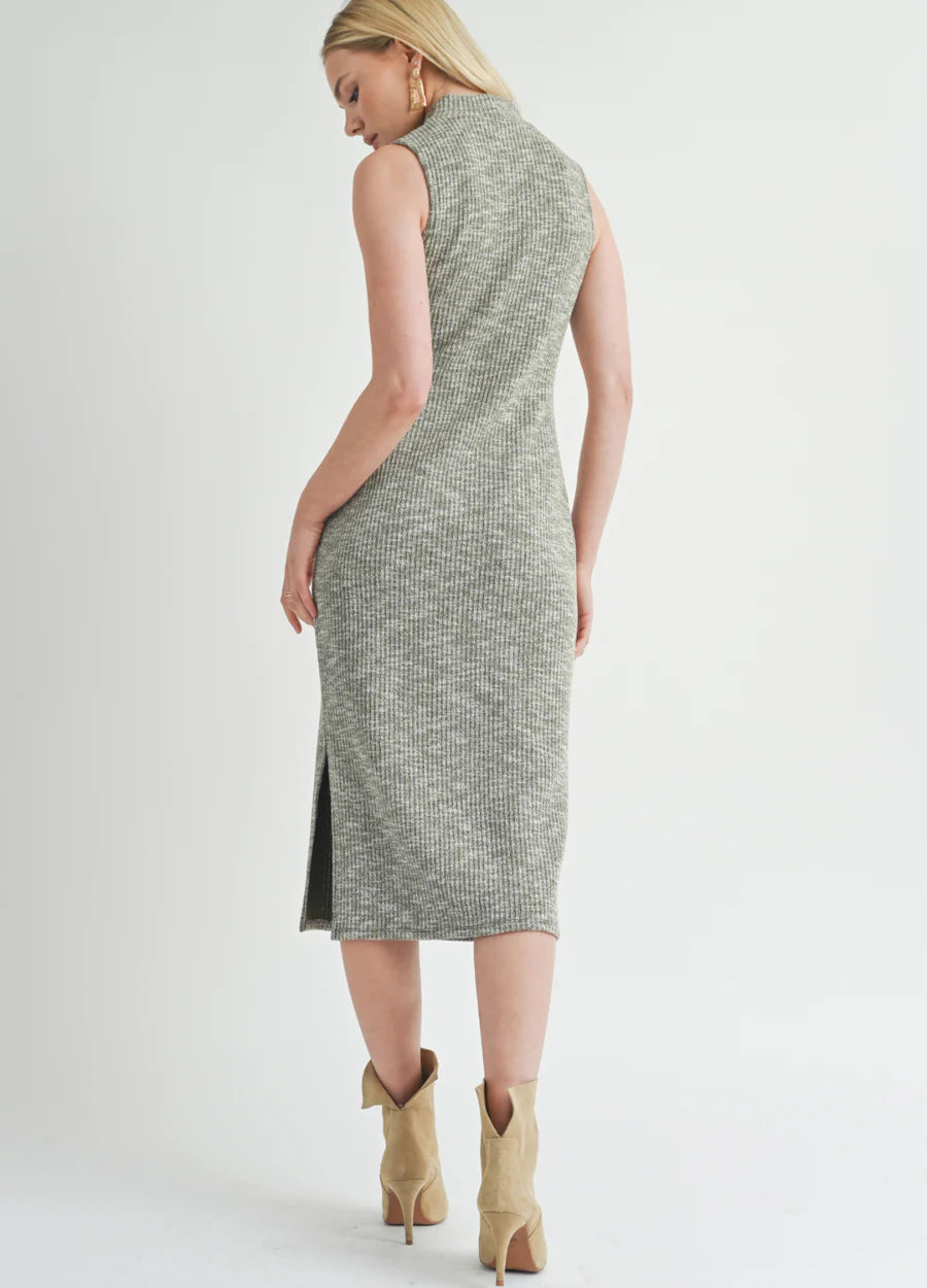 On The Path Knit Turtleneck Midi Dress