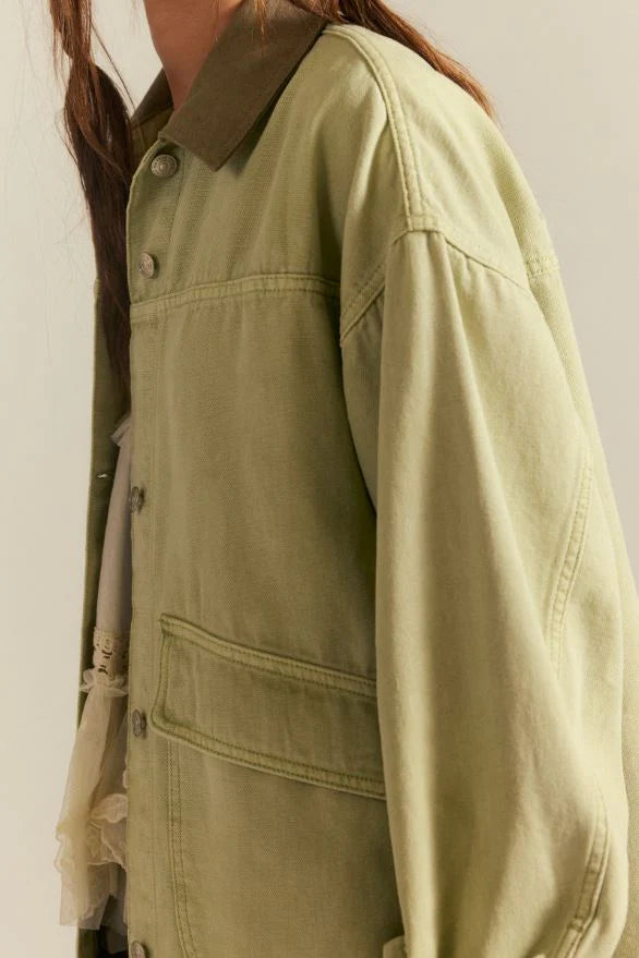 We The Free Lemon Denim Jacket Sage