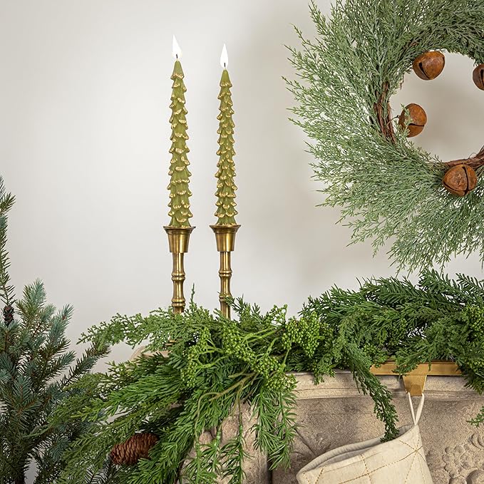 10" Unscented Tree Shaped Taper Candles