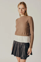 Amsonia 2 In 1 Shirt Jumper - Taupe