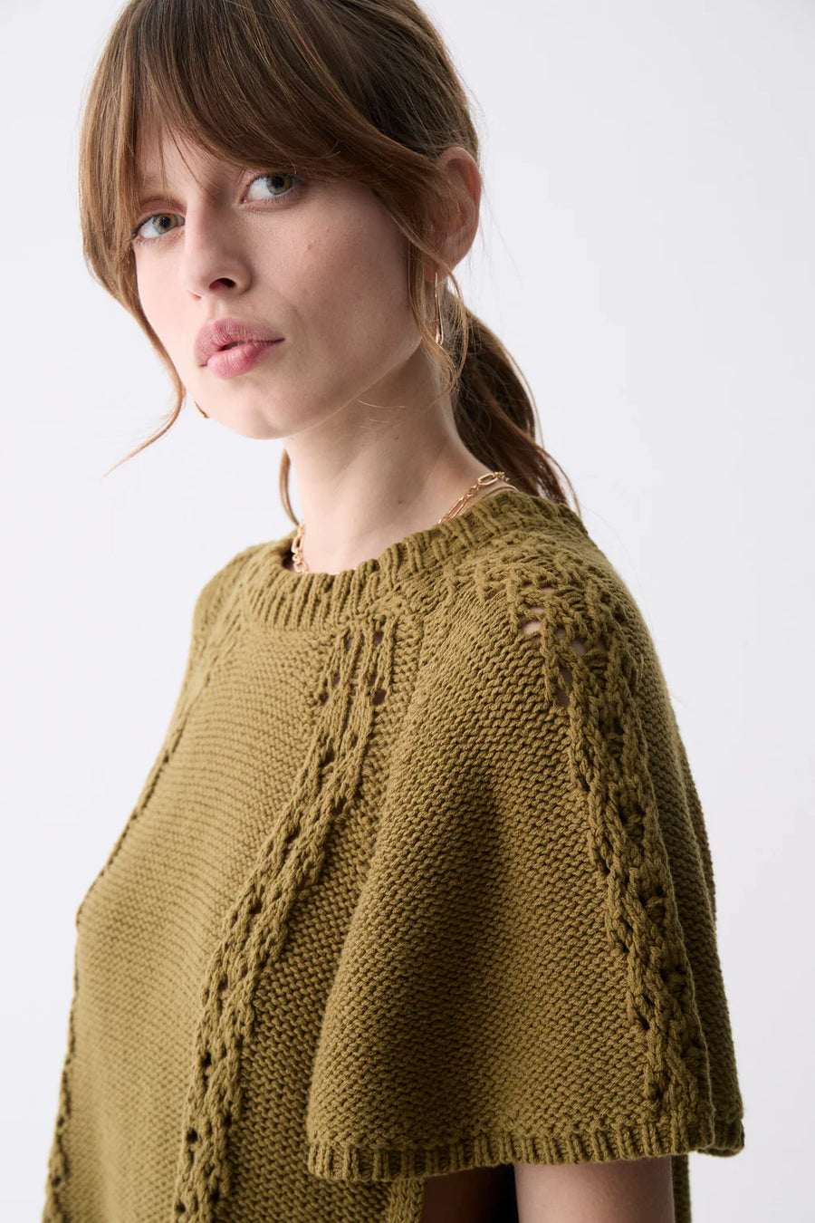 Dinis Knit Top- Army