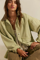 We The Free Lemon Denim Jacket Sage