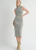 On The Path Knit Turtleneck Midi Dress