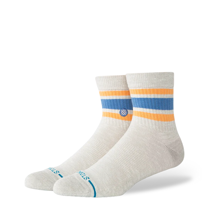 Boyd Slub Quarter Sock Heather Grey
