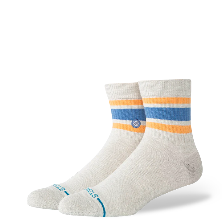 Boyd Slub Quarter Sock Heather Grey
