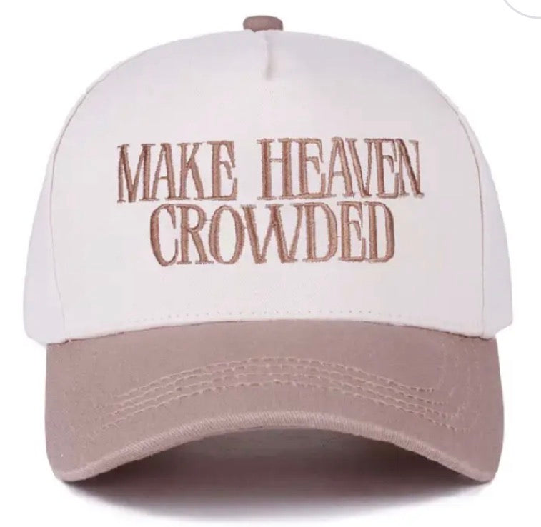 Make Heaven Crowded Two Tone Canvas Cotton Cap