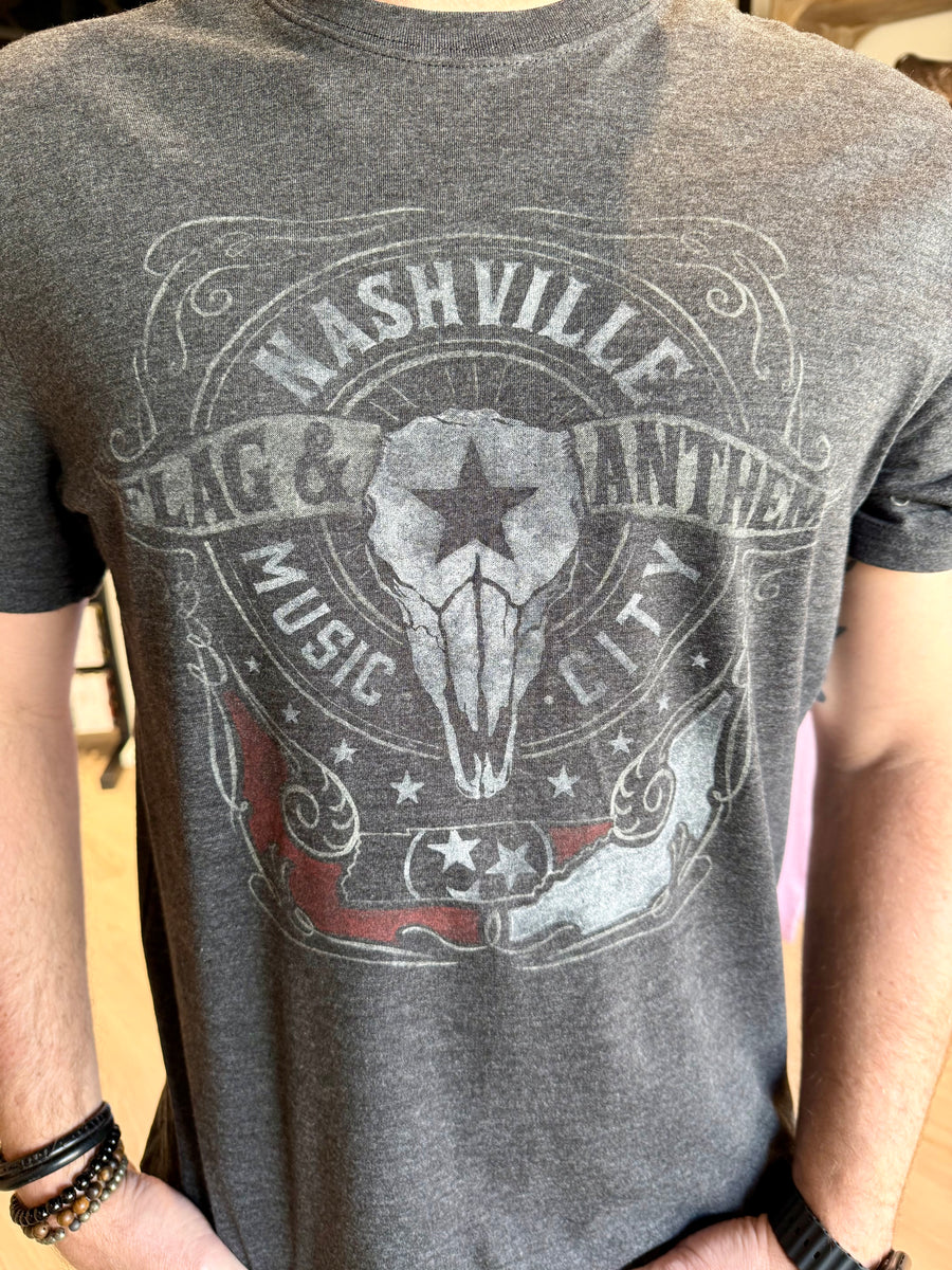 SM24SS1335 Music City Bull Skull Tee